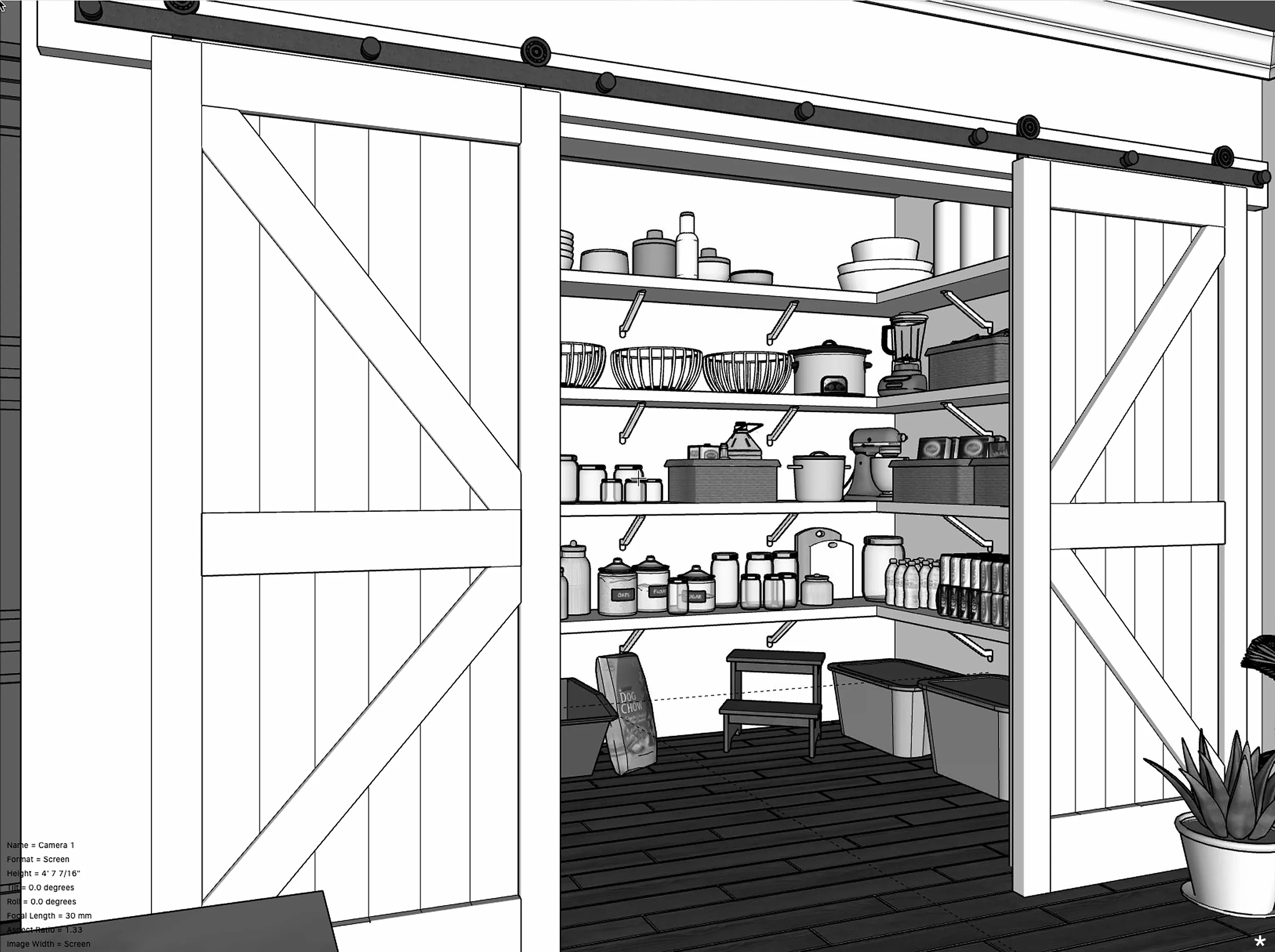 Pantry Closet Sketch